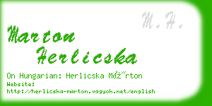 marton herlicska business card